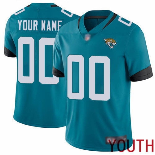 Limited Teal Green Youth Alternate Jersey NFL Customized Football Jacksonville Jaguars Vapor Untouchable->customized nfl jersey->Custom Jersey